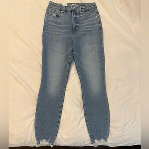 GOOD WAIST CROP W/ CHEWED HEM